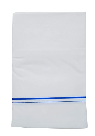 Men's Bombay Dyeing Premium 100% Cotton Double Dhoti,Size-380CM*127Cm_S125,White