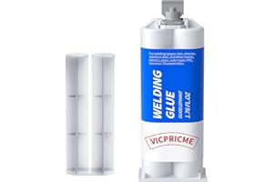 Flinemon Metal Glue, Metal Repair Glue, 2 Part Liquid Metal Epoxy Glue, Welding Glue for Metal to Metal, Plastic, Ceramics Tile Boat Wood Filler Putty 1.76 oz