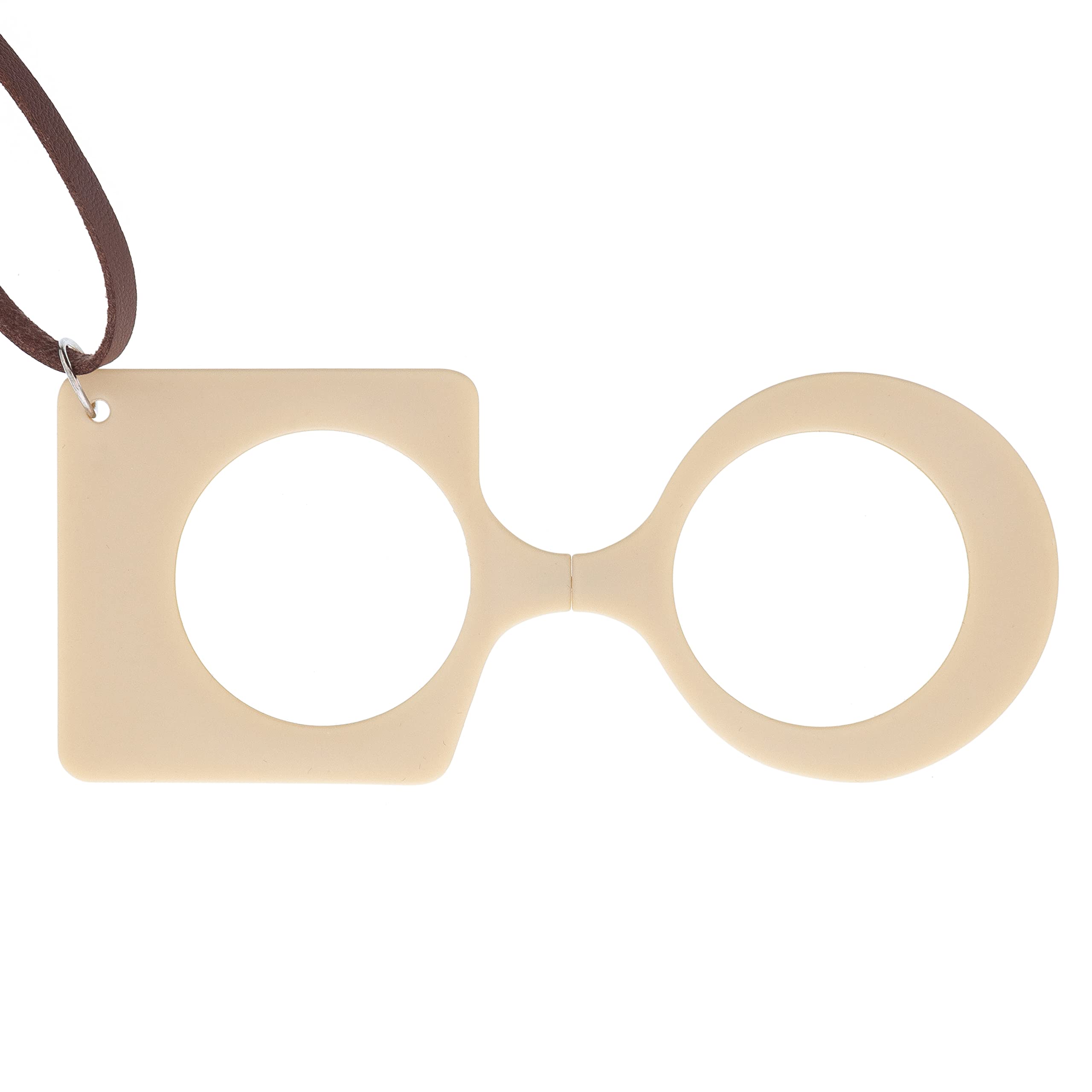 CherryDIDINSKY Reading Glasses or Magnifying Glass. Increase Pendant with Chain. Binocular without Sideburns for Men and Women. Marfil +2.0 - MUSA SQUARE