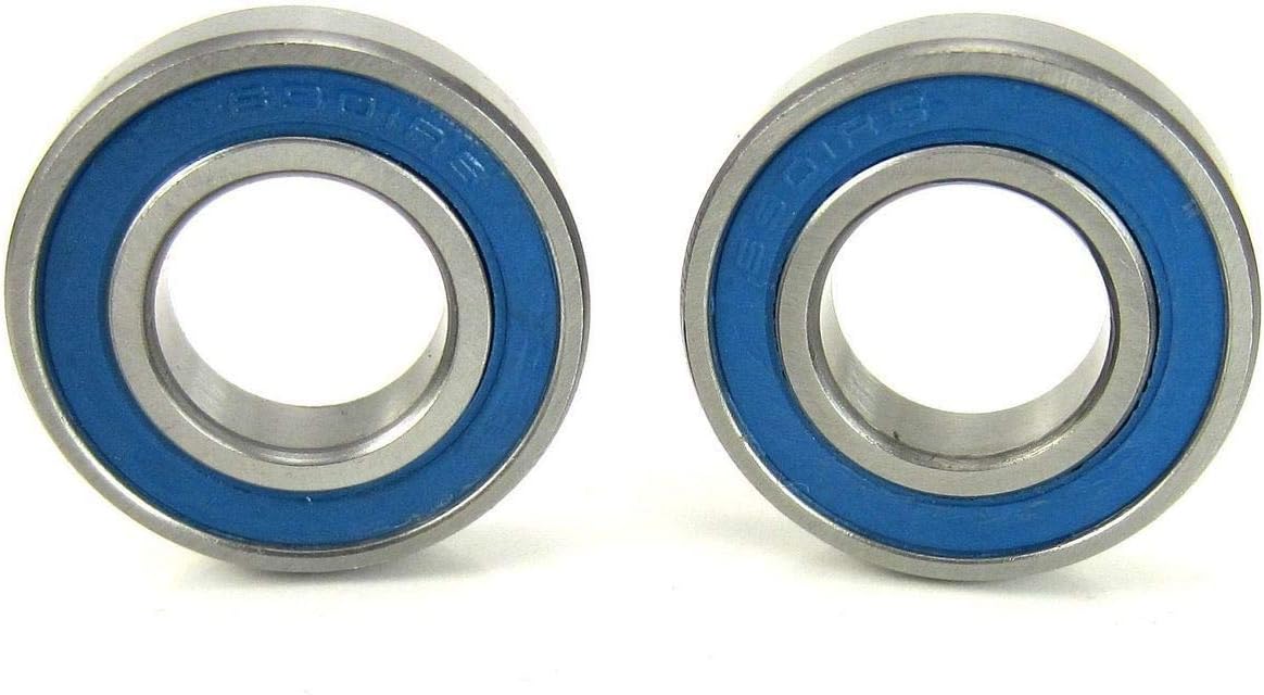 TRB RC 12x24x6mm Precision Ball Bearings ABEC 3 Blue Rubber Seals (2)