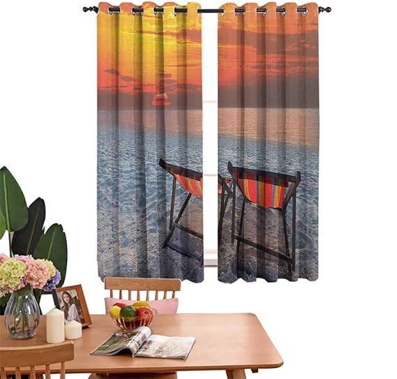 Cortinas decorativas aisladas con ojales en la parte superior para sala