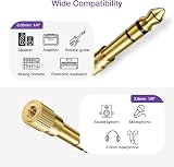 VCE 6.35mm to 3.5mm Stereo Jack Adapter Gold Plated 2 Pack view 5