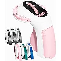 Phomemo E975 Embossing Label Maker Machine with 6 Tapes, 3D Portable Embossed Label Printer Writer, Handheld Embosser Label P