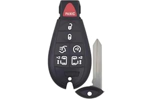 Replacement Key Fob with Remote Start for Dodge Grand Caravan (2008-2020) and Ram C/V (2012-2015), 7-Button Keyless Entry Rem