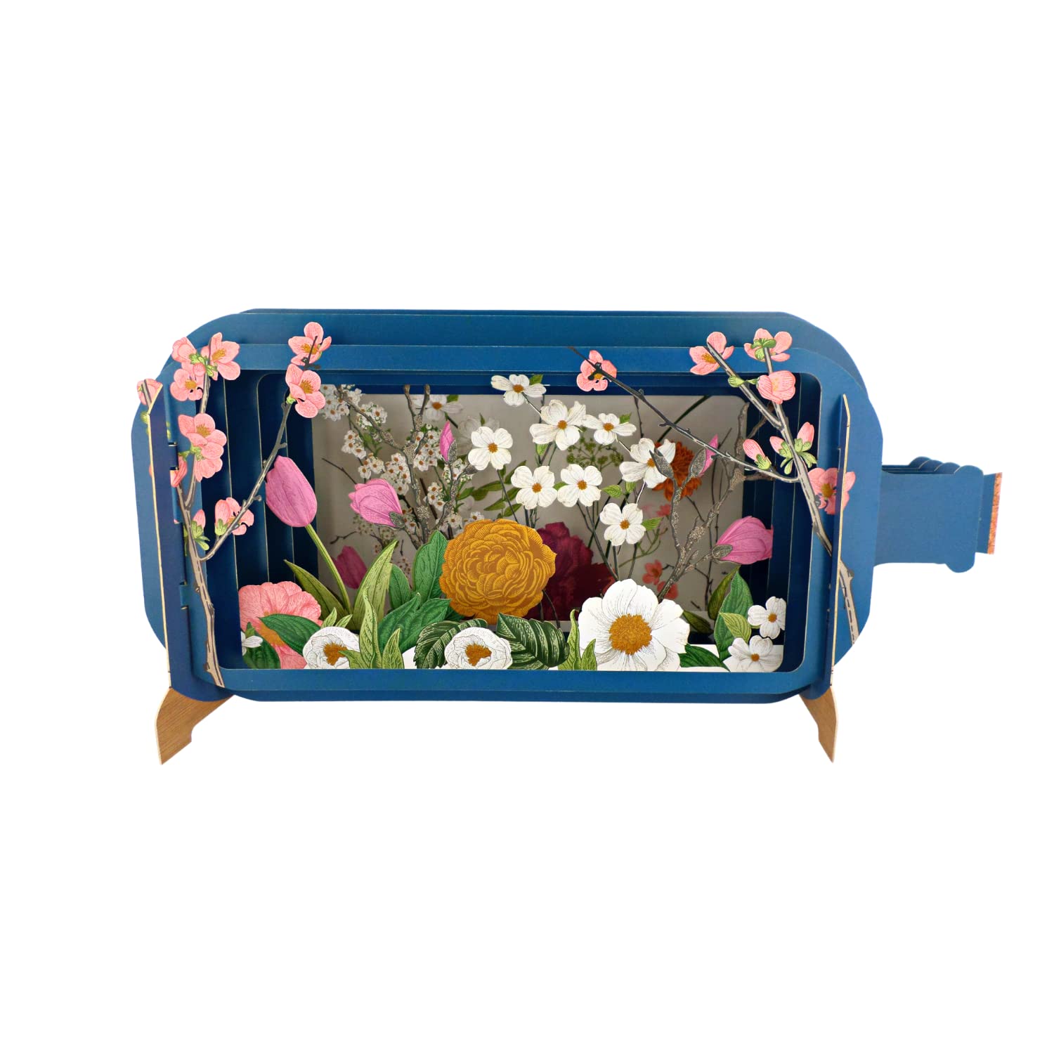 Message in A Bottle Wildflowers Pop Up Any Occasion Greeting Card Alljoy Cards MIB187