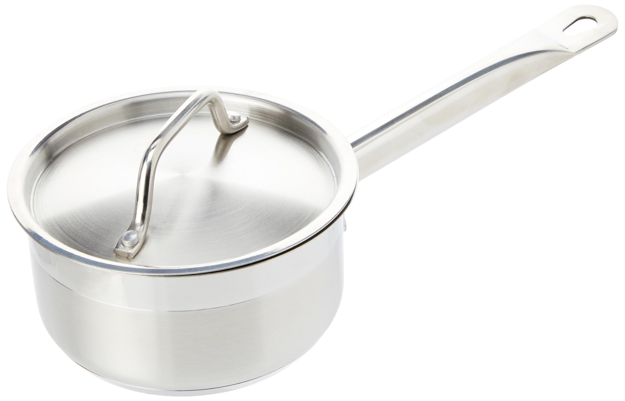 Commichef XSL-14 Plus Superior Blend Stainless Steel Saucepan & Lid, Strong Corrosion Resistance, 14cm Diameter, 1.1L , Silver