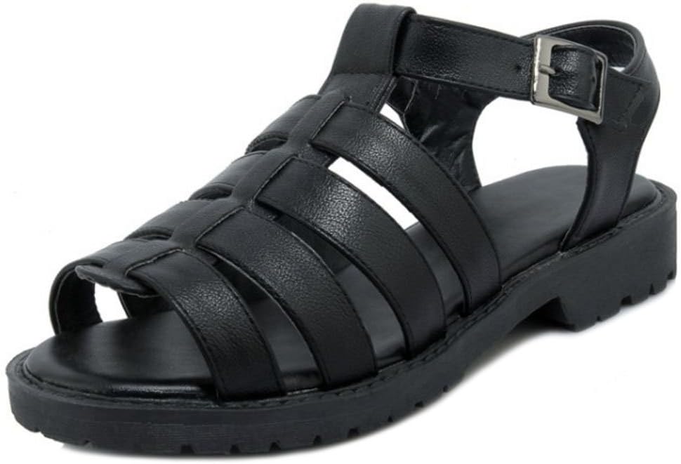 Zanpa Women Classic Summer Rome Shoes Beach Sandals Open Toe Black 34