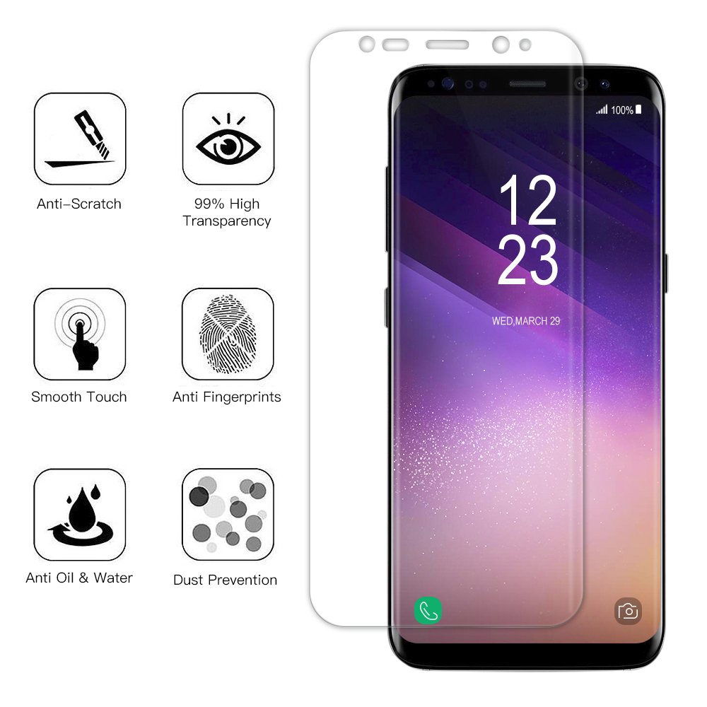 Schutzfolie für Samsung Galaxy S8, [3 Stück] TUCNIPUS Panzerglasfolie -3D Touch Kompatibel, Anti-Öl, Kratzer,Blasen und Fingerabdruck Displayschutzfolie für Samsung Galaxy S8 (5.8 Zoll)