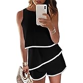 Dokotoo Womens Summer Jumpsuits 2026 Casual Ruffle Chiffon Sleeveless Rompers