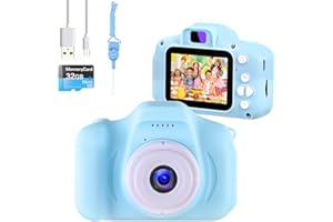 NINE CUBE Kids Camera 3 Year Old, Children's Digital Camera Toys for Boys Ages 5-7,Christmas Birthday Gifts Toddler Compact Camera,Kids Toys Camera for Toddlers Age 3-5 with 32GB SD Card