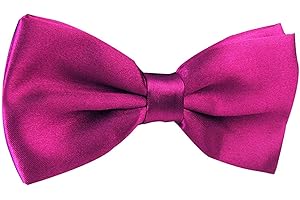 Alizeal Mens Adjustable Pre-tied Solid Bow Tie