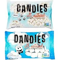 Dandies Vegan Marshmallows Regular and Minis 10 Ounce 1 of each