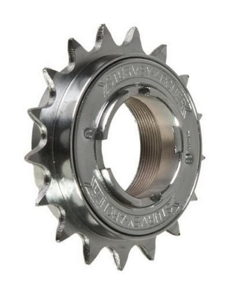 Sun Race 22 Teeth Free Wheel for Chain - Chrome, 1/2 x 3/32 Inch