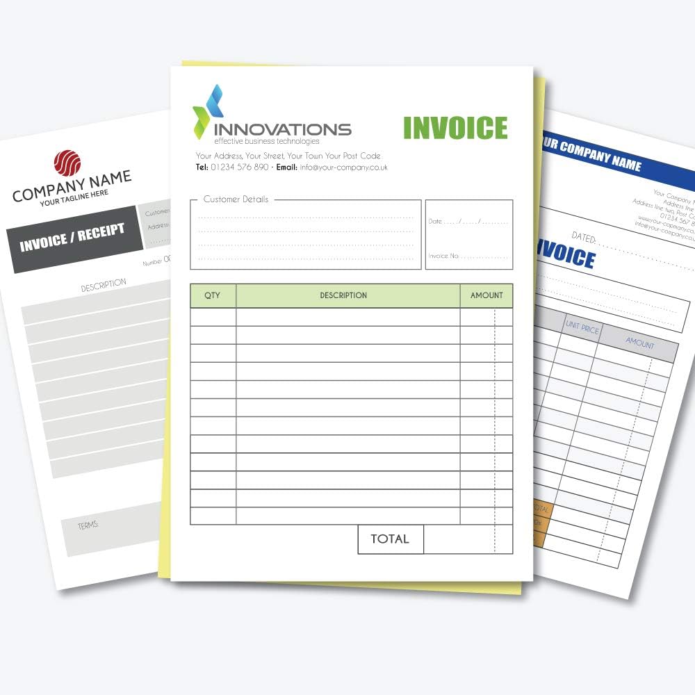Personalised A4 Duplicate Invoice Book • Order Book • NCR Pad • Receipt