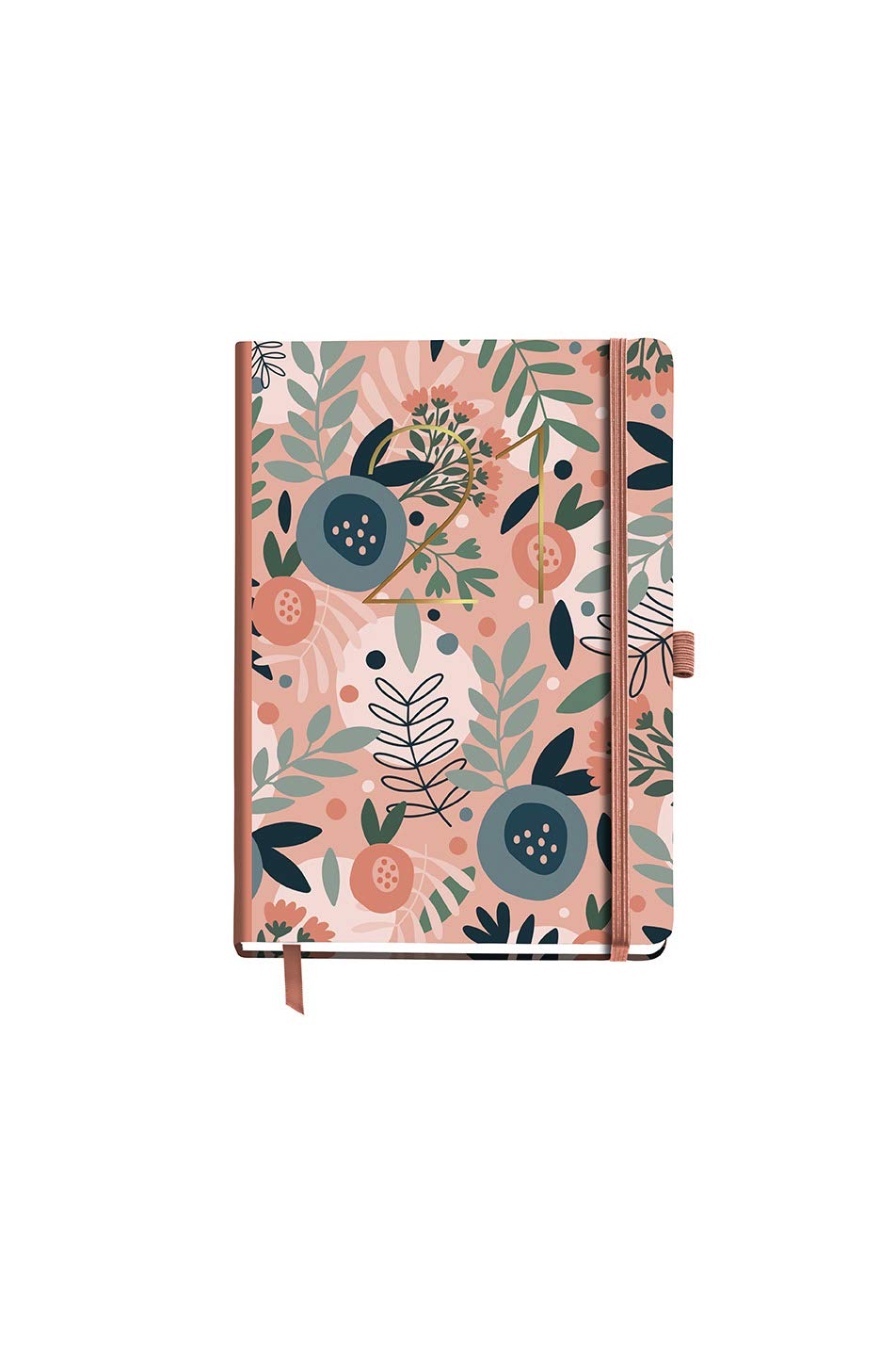 MIQUELRIUS - Diary 2021 Pink Forest – Spanish, Day Page, Size 155 x 213 mm (DP) (~A5), Paper 70 g, Hard Cover Cardboard, Pink Flowers