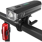 APECYC Bike Lights for Night Riding, Bicycle Light Front Headlight and Back Taillight with 4+5 Light Modes, USB Rechargeable Bright Bike Headlights for Cyclists and Commuters