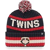 '47 MLB Unisex-Adult Primary Logo Bering Cuffed Knit Pom Beanie Hat