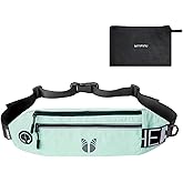 YIPINU Slim Running Belt Fanny Pack for Women Men, phone holder for running Pouch, Waist belt for Workout, Marathon Jogging Running Gear Accessories [Fits ALL Phones] ﻿ (GREEN)