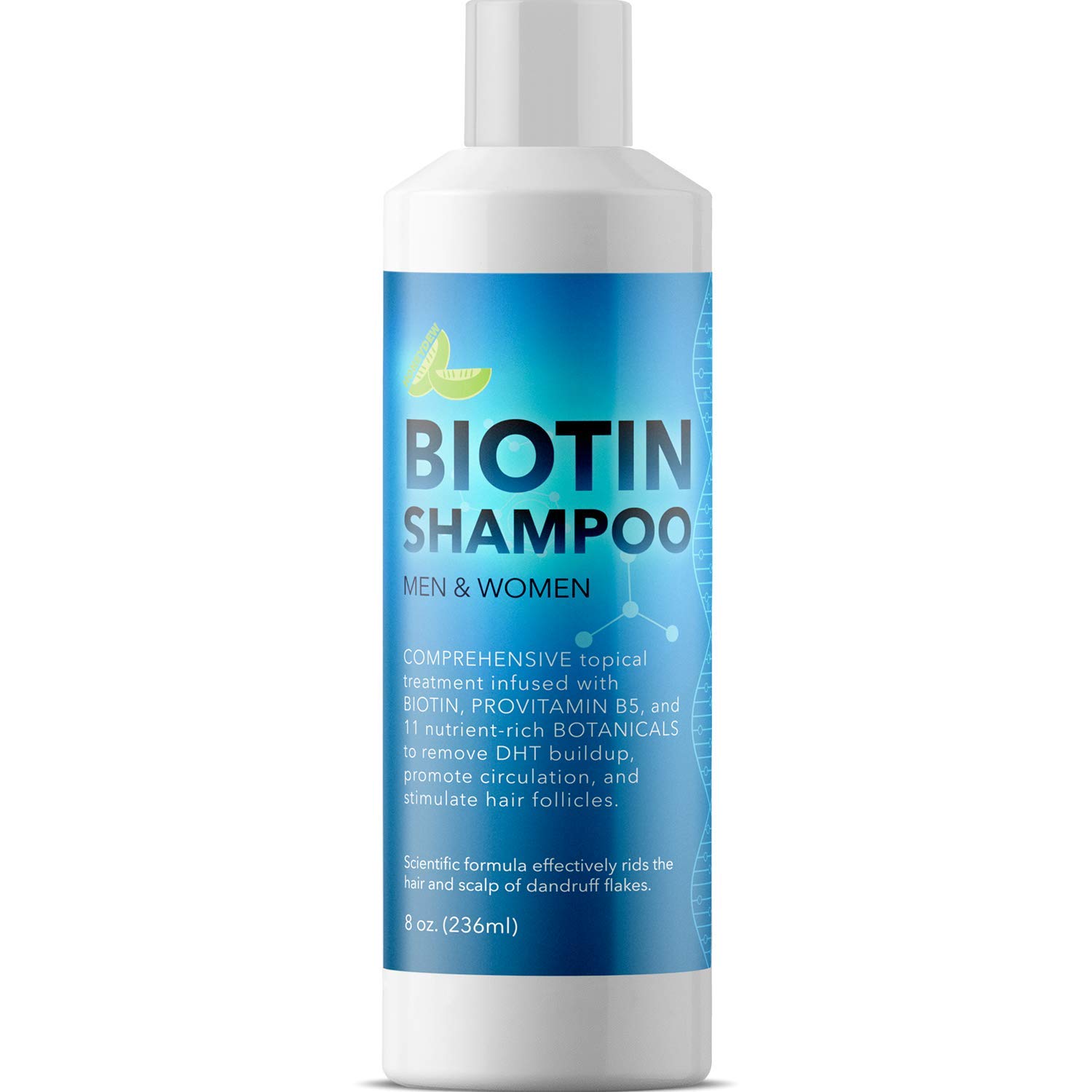 Biotin Shampoo for Hair Growth and Volume - Hair Loss for Men and Women - Natural DHT Blocker - Thickening Shampoo for Fine Hair - Pure Anti Dandruff Oils - Sulfate Free for Color Treated Hair - 8 oz: Beauty