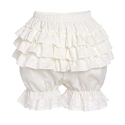 Vibsion Womens Lolita Bloomers Maid Ruffles Pumpkin
