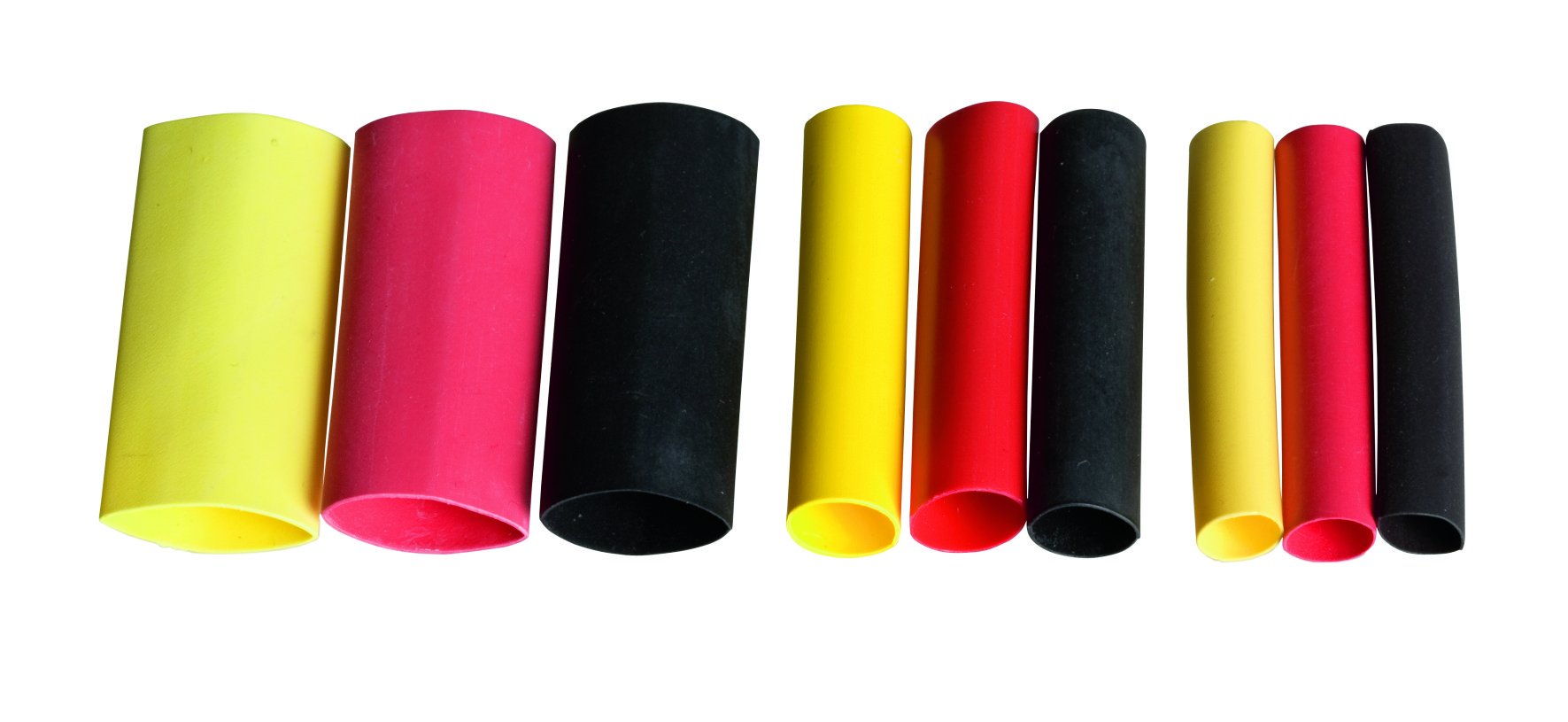 Rapid 5-10mm Heat Shrink Tubes, 2:1 Ratio, Set of 34, Assorted Colours and Sizes, 24947500
