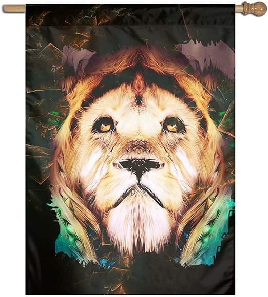 Amazon Com Garden Flag Lion Digital Design Lawn Banner Outdoor