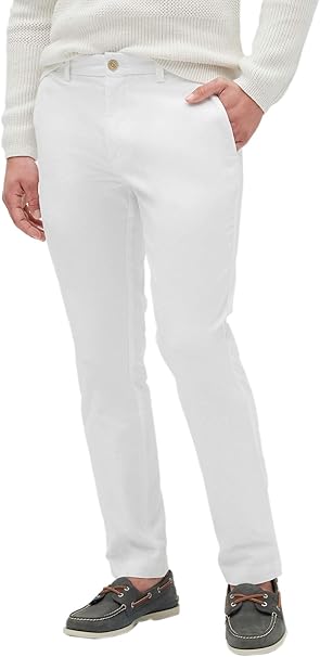 mens white stretch chinos