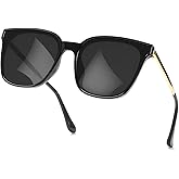 SIPHEW Polarized Mirrored Sunglasses for Women - Oversized Cat Eye Frame w UV Protection Womens Sun Glasses