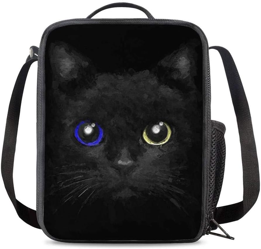 black cat lunch bag