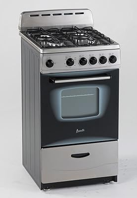 Avanti GR2013CSS 20-Inch Gas Range, Black and Stainless Steel