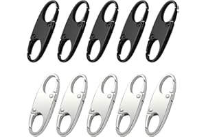 10Pcs Double Small Carabiner Clips,Zipper Clip Theft Deterrent,Holding The Zipper Closed for Backpacks Traveling Camping Suit