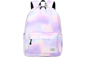 Lohol Galaxy Backpack for School Travel, Lightweight BookBag for Girls Kids