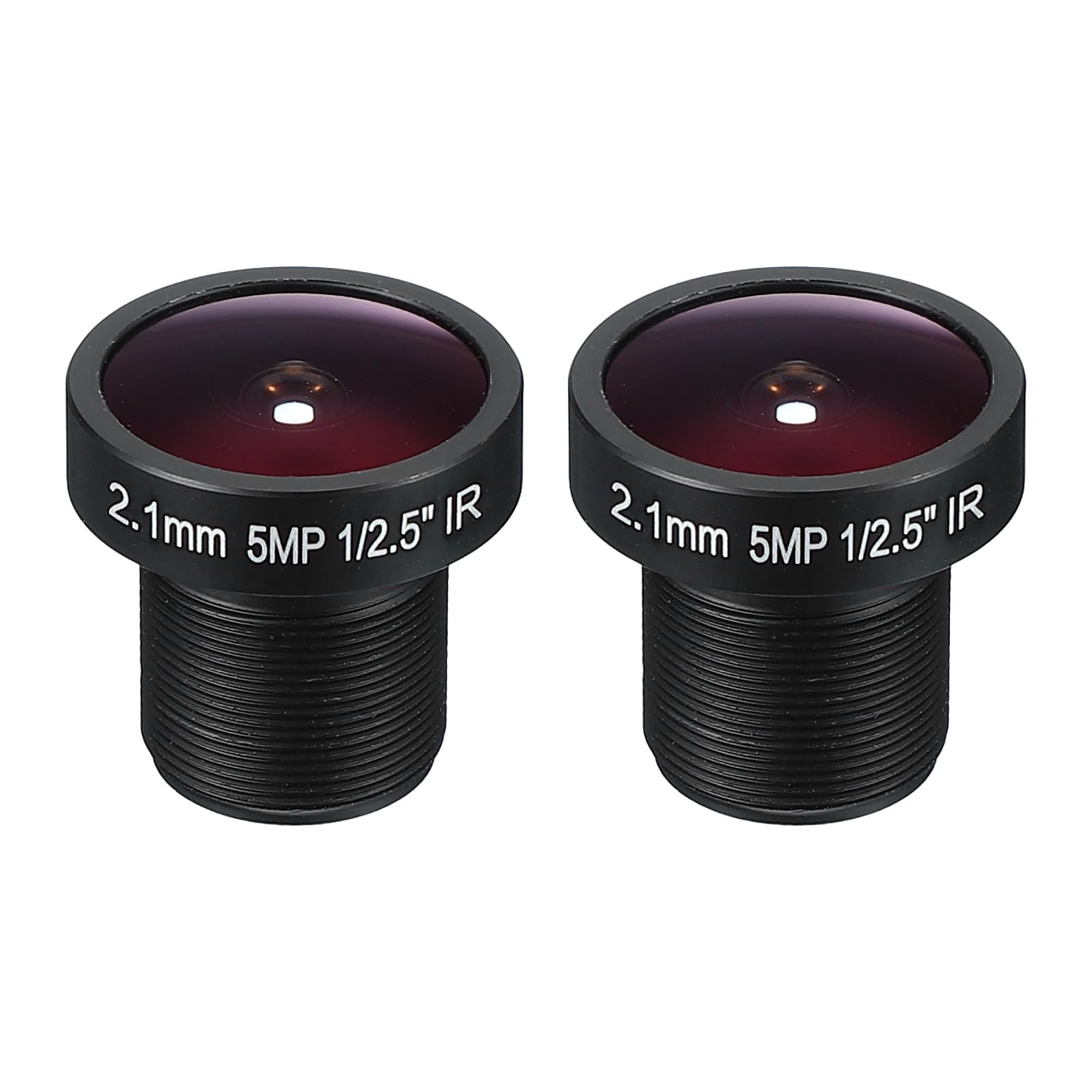 PATIKIL 2.1mm CCTV Camera Lens, F2.0 FPV Security Lens 5MP 160° Wide Angle Board M12 Threaded Dia for IP Camera Panoramic, 2 Pack