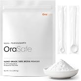OraSafe Nano Hydroxyapatite Powder Pure n-Ha Raw Ingredient 42.5g (1.5 oz) for DIY Toothpaste, Oral Care Formulations and Soap Making Fluoride Free