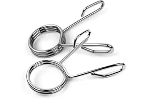 Power Plus Fitness Olympic Barbell Clamps 2 inch Barbell Clip Clamps for Olympic Weight Bar Set of 2 Exercise Spring Collars 