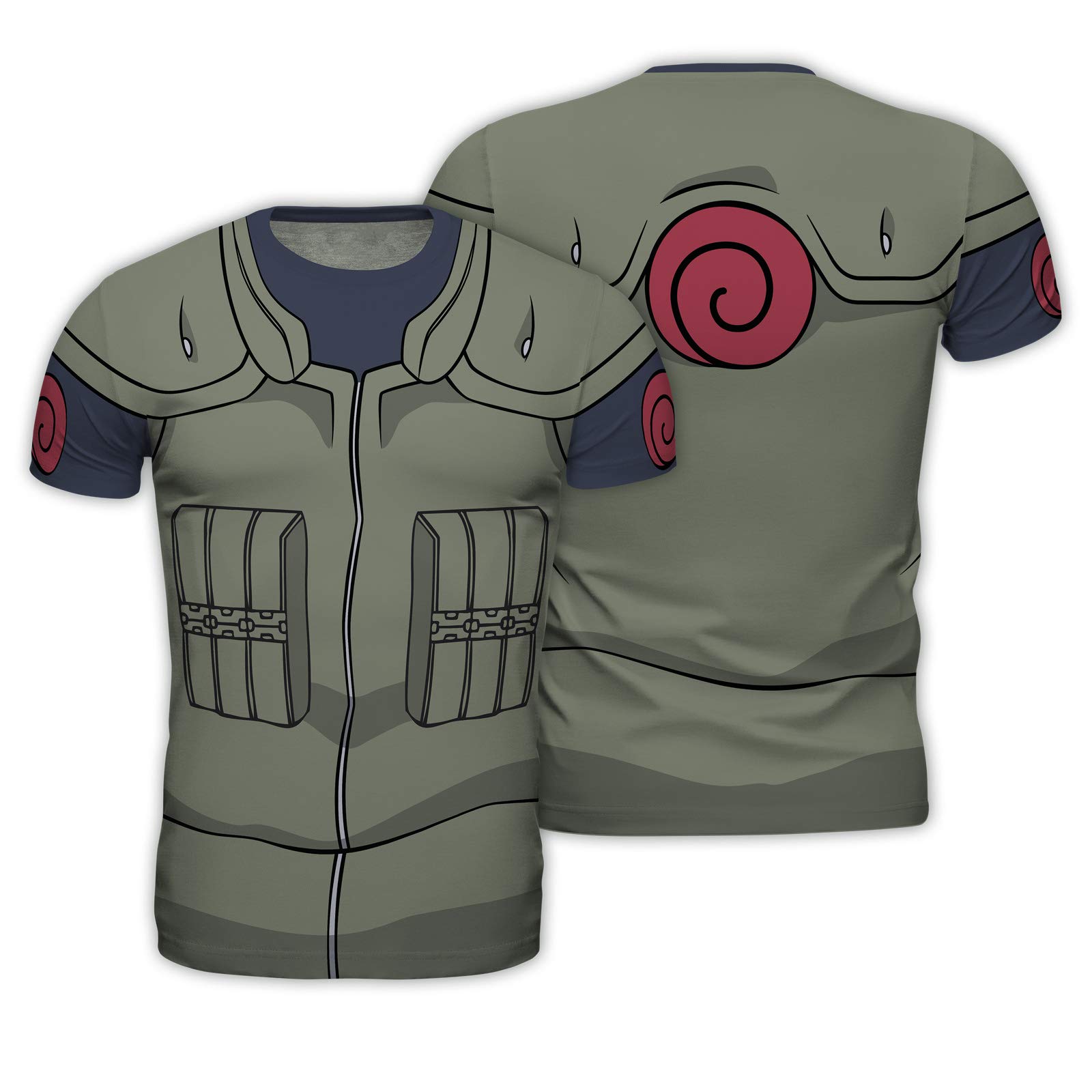 ABYstyle Naruto Shippuden Replica T-Shirt Kakashi, Khaki, Men, XL