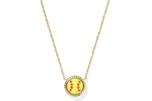 Kendra Scott Softball Pendant Necklace - Chartreuse Magnesite for Women