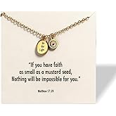 Zurlcdye Mustard Seed Necklace for Women Dainty Chunky Gold Chain Charm Trendy Statement Necklace Faith Birthday Christmas Gifts Jewelry Gifts