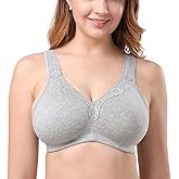 sheroine Plus Size Soft Cotton Wirefree Ultrathin Unpadded Bra