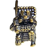EDC Retro Solid Brass Samurai Lanyard Bead Pendant Parachute Cord Knife Tool Zipper Pull