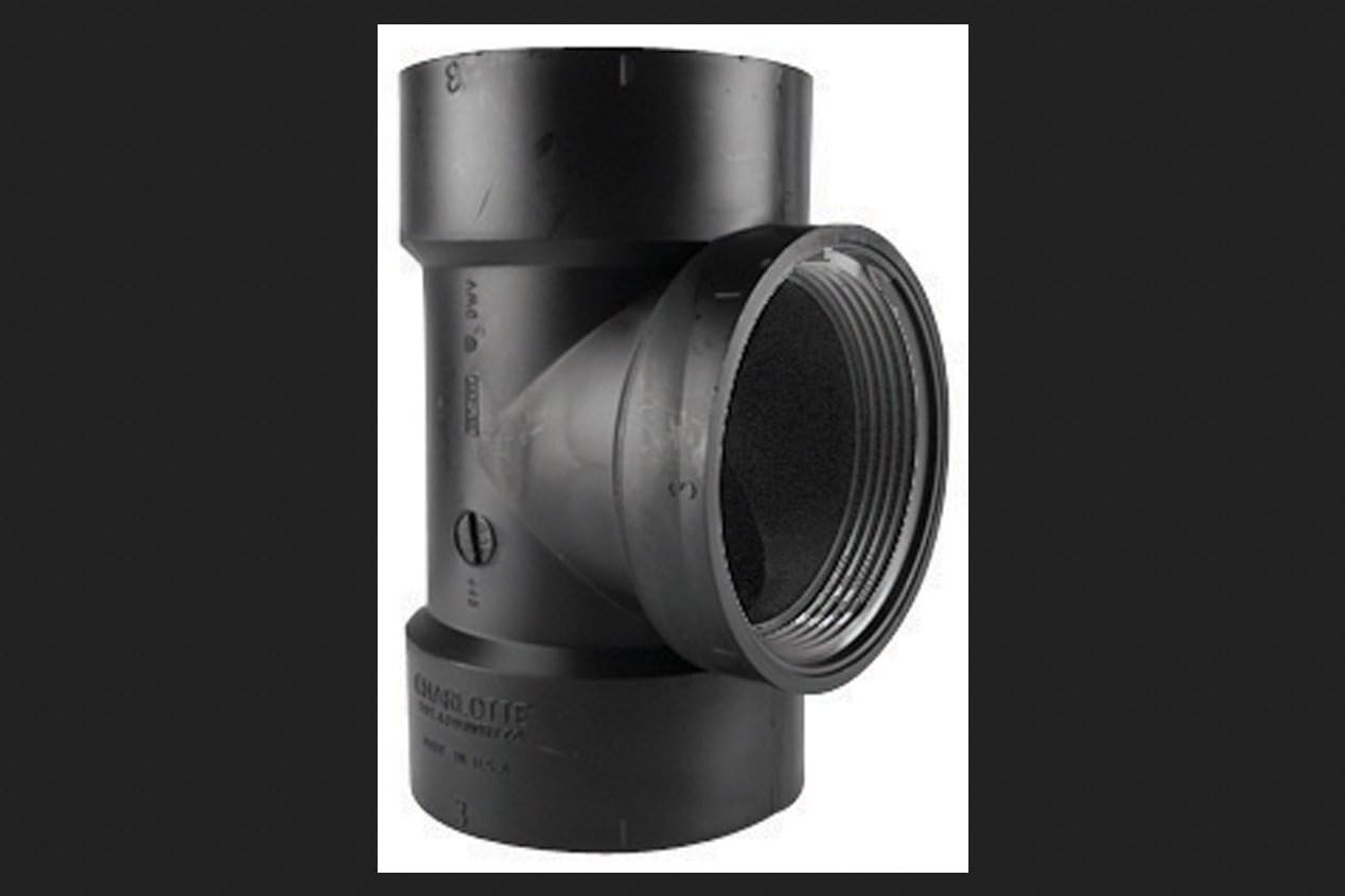 Charlotte Pipe Cleanout Tee Abs/Dwv 3 " Black Pipe Fittings