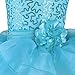 TFJH E Little Baby Girl's Ballet Outfits Shiny Sleeveless Leotard Tutu Blue XXL