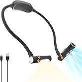 Led Neck Reading Light Rechargeable,Book Lights for Reading at Night in Bed,3 Colors USB Portable Cordless Reading Lamps for Book,Craft,Knitting,Crochet,Sewing,Needlework,Flashlight,Cross Stitch