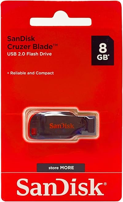 SanDisk Cruzer Blade 8GB USB 2.0 Flash Drive SDCZ50 B35 Black Portable