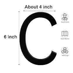 6 Inch Adhesive House Letters and Numbers for
