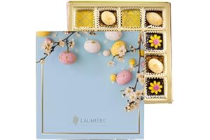 LAUMIÈRE GOURMET FRUITS Laumiere Gourmet Fruits – Spring Collection - Square (16 Pcs.) – Easter - Dried Fruits and Nuts Basket – Box – Hamper – Healthy – No Added Sugar – Gluten Free - Vegetarian…