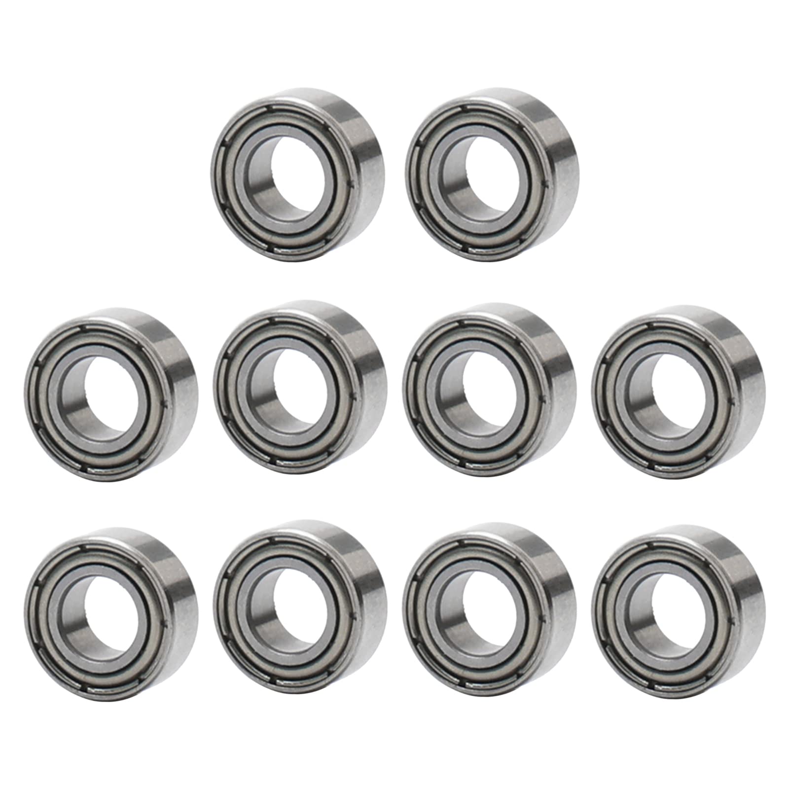 Pxyelec 5 x 10 x 4 mm Miniature Deep Groove Ball Bearing Skateboard Bearings MR105ZZ L-1050ZZ (Pack of 10)