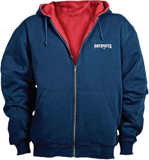 Amazon Com New England Patriots Jacket Navy Reebok Hooded Craftsman Jacket Sports Outdoors
