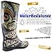 Women's Puddles Rain and Snow Boot Multi Color Mid Calf Knee High Rainboots,Monet 8 B(M) US