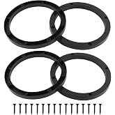 CXCCOI 4PCS Car 6.5 Speaker Spacer with 16PCS Screws,No-Drill Door Speaker Adapter 6.5 inch for Improved Sound Effects &amp; Reduced Vibration,Practical Car Accessories Speakers Rings